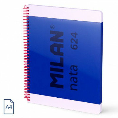 Caiet cu spira A4 80file AR, Albastru Nata 57043E80B