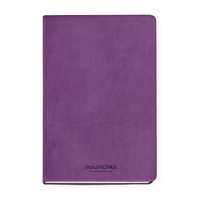 Caiet A5, 192 file - hartie FSC 80 g/mp, coperta soft-touch violet, AURORA Capri - dictando