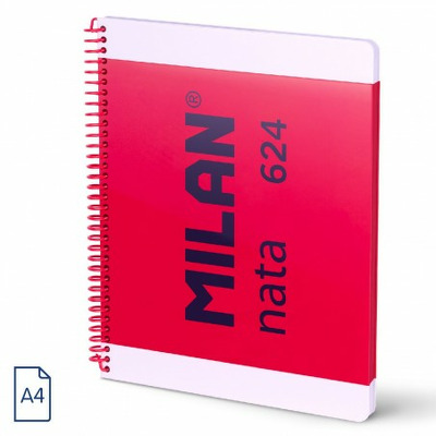 Caiet cu spira A5 80 file AR, Roz Nata 57053E80P