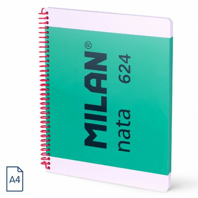 Caiet cu spira A5 80 file AR, Verde Nata 57053E80GR