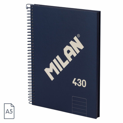 Caiet A5 80 file romana spira Albastru MILAN