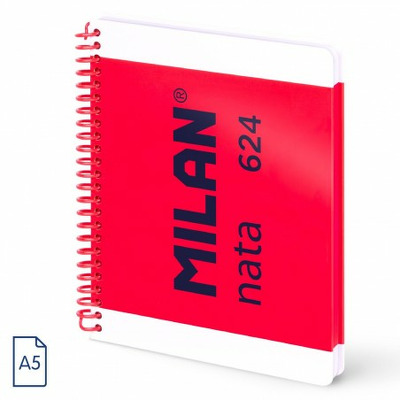 Caiet cu spira A5 80 file velin Roz Nata 57051E80P