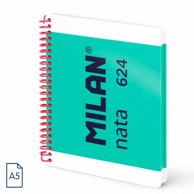 Caiet cu spira A5 80 file velin Verde Nata 57051E80GR