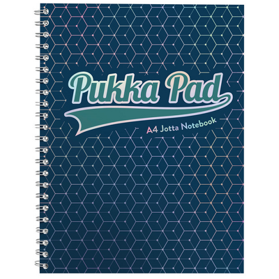 Caiet cu spirala Pukka Pads Glee A4, dictando, 200 pagini, albastru inchis