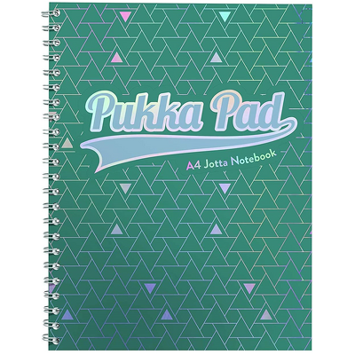 Caiet cu spirala Pukka Pads Glee A4, dictando, 200 pagini, verde