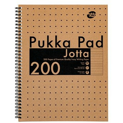 Caiet cu spirala Pukka Pads Jotta Kraft, A4 dictando, 200 pag, hartie 80 g, cu 4 perforatii indosariere, coperti cartonate