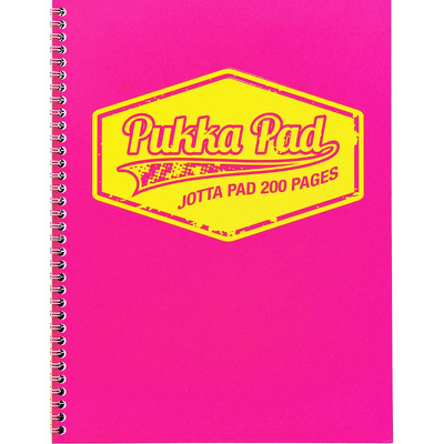 Caiet cu spirala Pukka Pads Jotta Neon A4 matematica roz