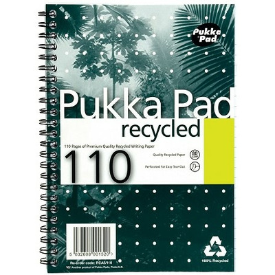 Caiet cu spirala Pukka Pads Jotta Recycled, A5 dictando, 110 pag, hartie 80 g, 100% reciclata, coperti cartonate