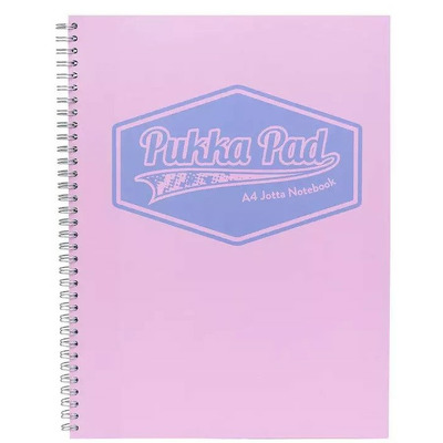 Caiet cu spirala Pukka Pads Pastel Jotta 200 pagini dictando A4 roz
