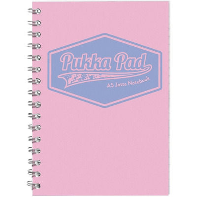 Caiet cu spirala Pukka Pads Pastel Jotta 200 pagini dictando A5 roz