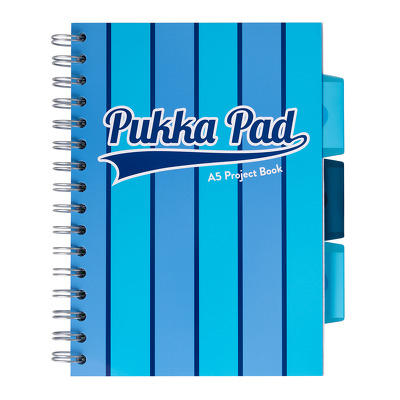Caiet cu spirala si separatoare, matematica A5 albastru, Pukka Pads Project Book Vogue