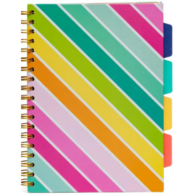 Caiet cu spirala si separatoare Pukka Pad Colour Wash, format B5, 200 pag, dictando, microperforatii, coperti tari