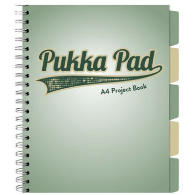 Caiet cu spirala si separatoare Pukka Pad Project Book, format A4, matematica, hartie 80g, 3116(SE)-WPC