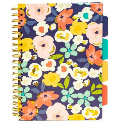 Caiet cu spirala si separatoare Pukka Pads Floral Love, format B5, 200 pagini, dictando, microperforatii, floral
