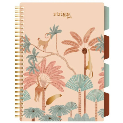 Caiet cu spirala si separatoare, STRIGO PADS Project Book Africa, A4, Matematica