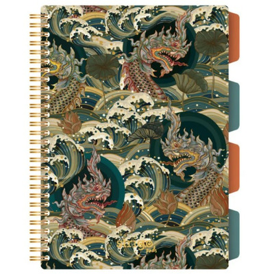 Caiet cu spirala si separatoare, STRIGO PADS Project Book DRAGON, B5, Matematica
