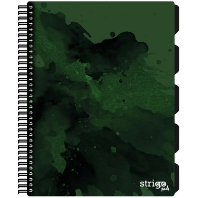 Caiet cu spirala si separatoare, STRIGO PADS Project Book Fusion A4, Matematica