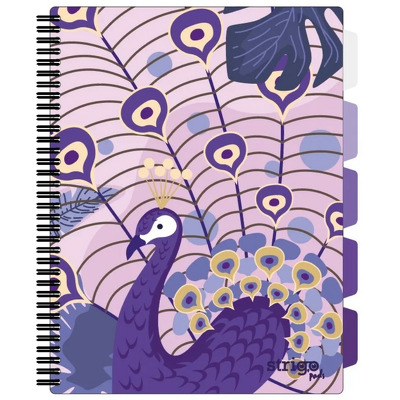 Caiet cu spirala si separatoare, STRIGO PADS Project Book Jungle A4, Matematica