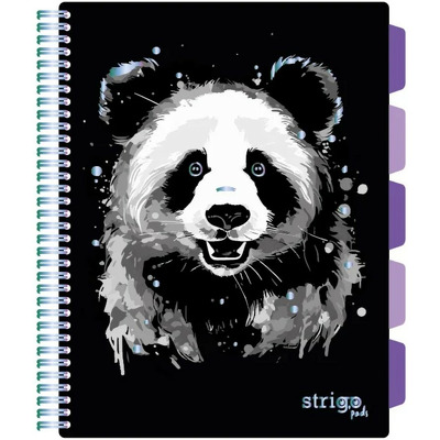 Caiet cu spirala si separatoare, STRIGO PADS Project Book PANDA, B5, Matematica