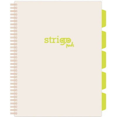 Caiet cu spirala si separatoare, STRIGO PADS Project Book Pastel A4, Matematica