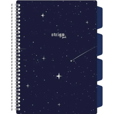 Caiet cu spirala si separatoare, STRIGO PADS Project Book SKY, A4, Matematica