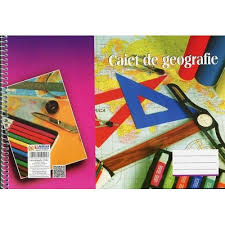 Caiet de geografie A4, 32 file, spiralizat, Arhi Design