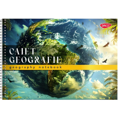 Caiet de geografie A4 cu 24 file si spira