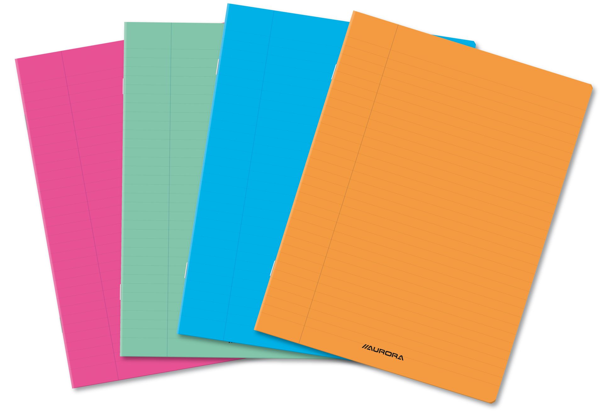 Caiet dictando A5, 36 file, liniat stanga, coperta PP transparent color, Aurora