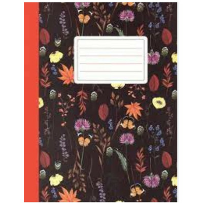 Caiet Pukka Pad Bloom, dictando-flori, B5, 140 pag hartie 80 g, coperti cartonate