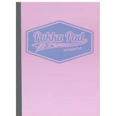 Caiet Pukka Pads Pastel, dictando-roz, A4, 400 pag, hartie 80 g, coperti cartonate