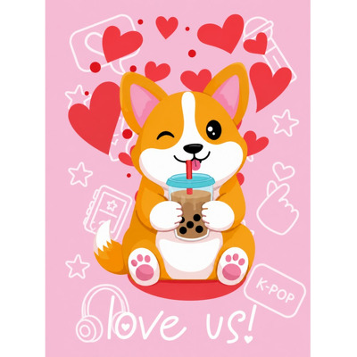 Caiet scolar STRIGO CORGI, A4, matematica, 60 file, hartie 70g FSC, coperta glossy laminate