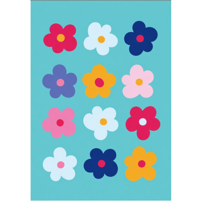Caiet scolar STRIGO FLOWERS, A5, dictando, 48 file, hartie 70g FSC, coperta glossy laminate
