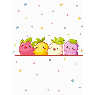 Caiet scolar STRIGO FRUITS, A5, dictando, 60 file, hartie 70g FSC, coperta glossy laminate