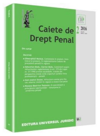 Caiete de drept penal nr. 2/2016