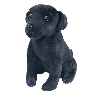 Caine de salvare cu sunet LABRADOR NEGRU, jucarie plus 14 cm