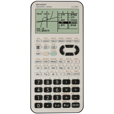 Calculator grafic, 827 functiuni, Sharp EL-9950L - alb/negru
