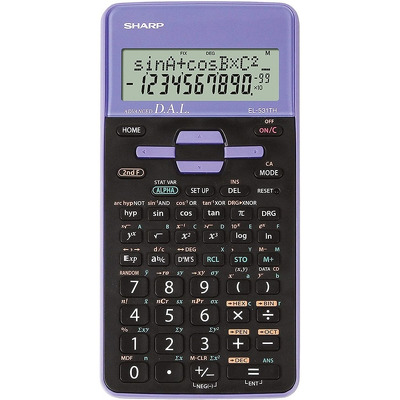 Calculator stiintific, 10 digits, 273 functiuni, 161x80x15mm, dual power, SHARP EL-531THBVL-negru/violet