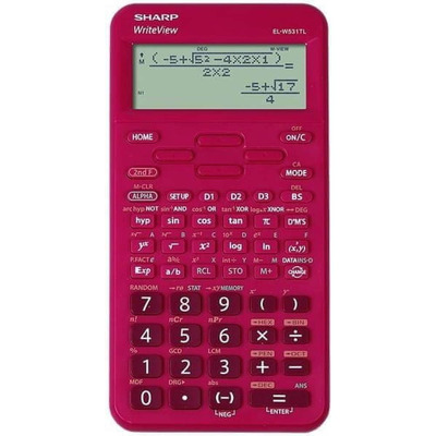 Calculator stiintific, 16 digits, 422 functiuni, 157x78x15 mm, Sharp EL-W531TLBRD - rosu