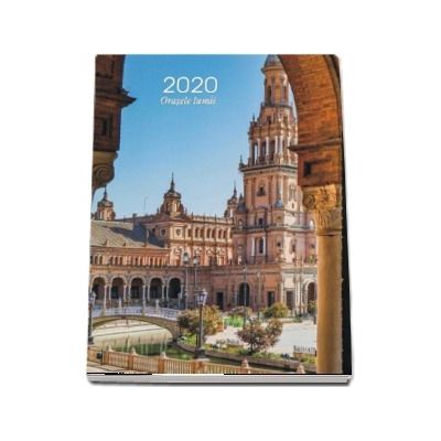 Calendar 2020 de perete cu orase - Cu spira alba si agatatoare