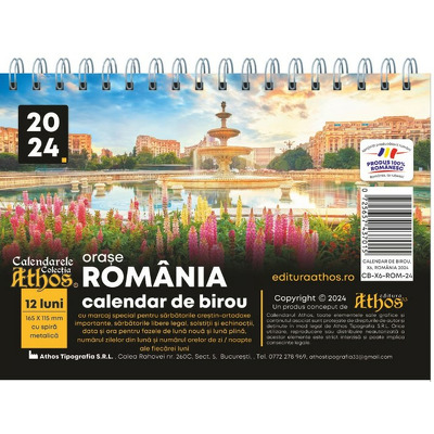 Calendar de birou 2024, orase Romania, X6