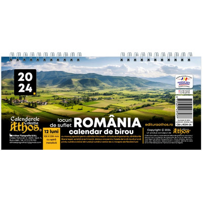 Calendar de birou 2024, Romania, locuri de suflet