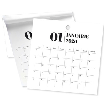 Calendar Perete Organiser 12 File, 32x32 cm, 2026