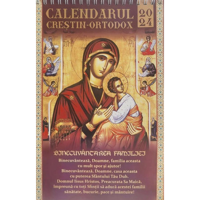 Calendarul crestin-ortodox 2024, de birou - Binecuvantarea familiei (maro)