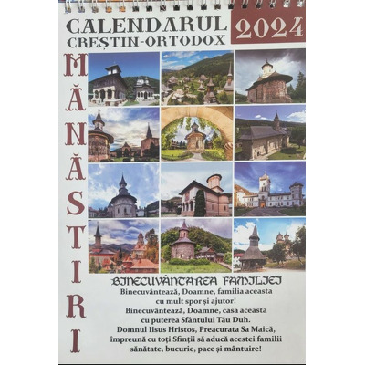 Calendarul crestin-ortodox 2024, de birou - Manastiri
