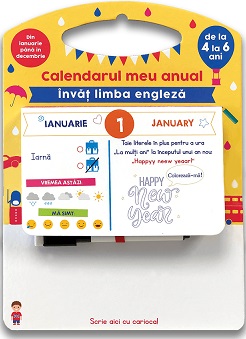 Calendarul meu anual: Invat limba engleza - de la 4 la 6 ani