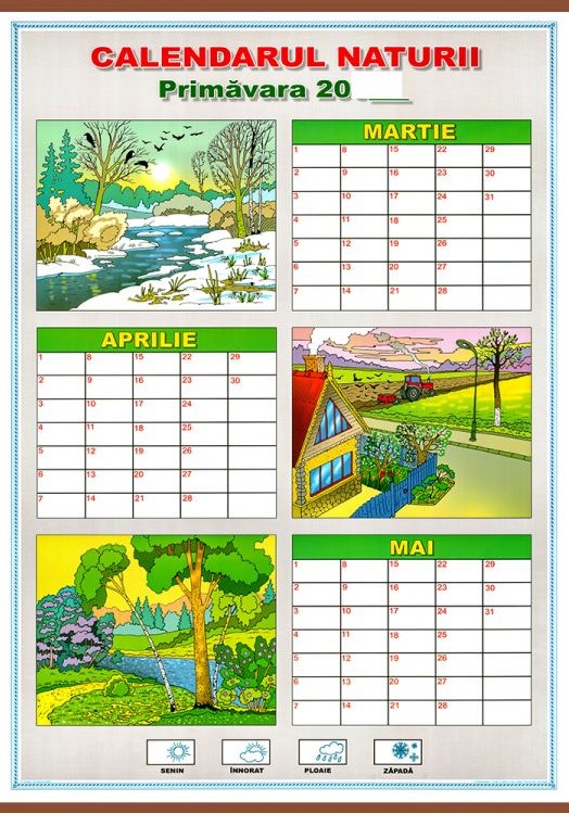 Calendarul naturii. Primavara - Calendarul naturii.Toamna. Plansa DUO