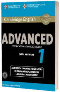 Cambridge English Advanced 1 for Revised Exam from 2015 Student's Book Pack (Student's Book with Answers and Audio CD) - Authentic Examination Papers from Cambridge English Language Assessment