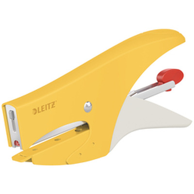 Capsator metalic LEITZ Cosy 5645, tip cleste, 15 coli, 1000 capse P2 incluse, galben chihlimbar