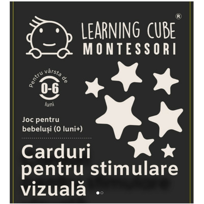 Carduri pentru stimulare vizuala alb - negru