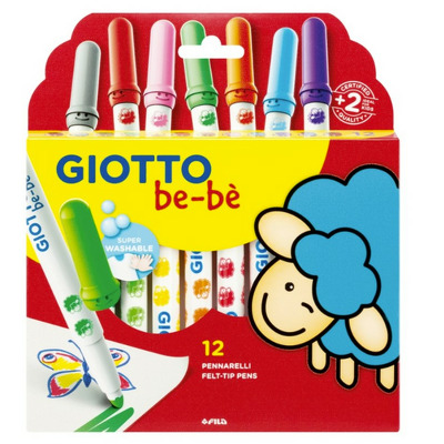 Carioca super lavabila, varf 5mm, 12 culori/cutie, be-be